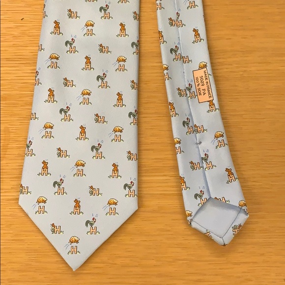 Hermes animal print tie Clearance